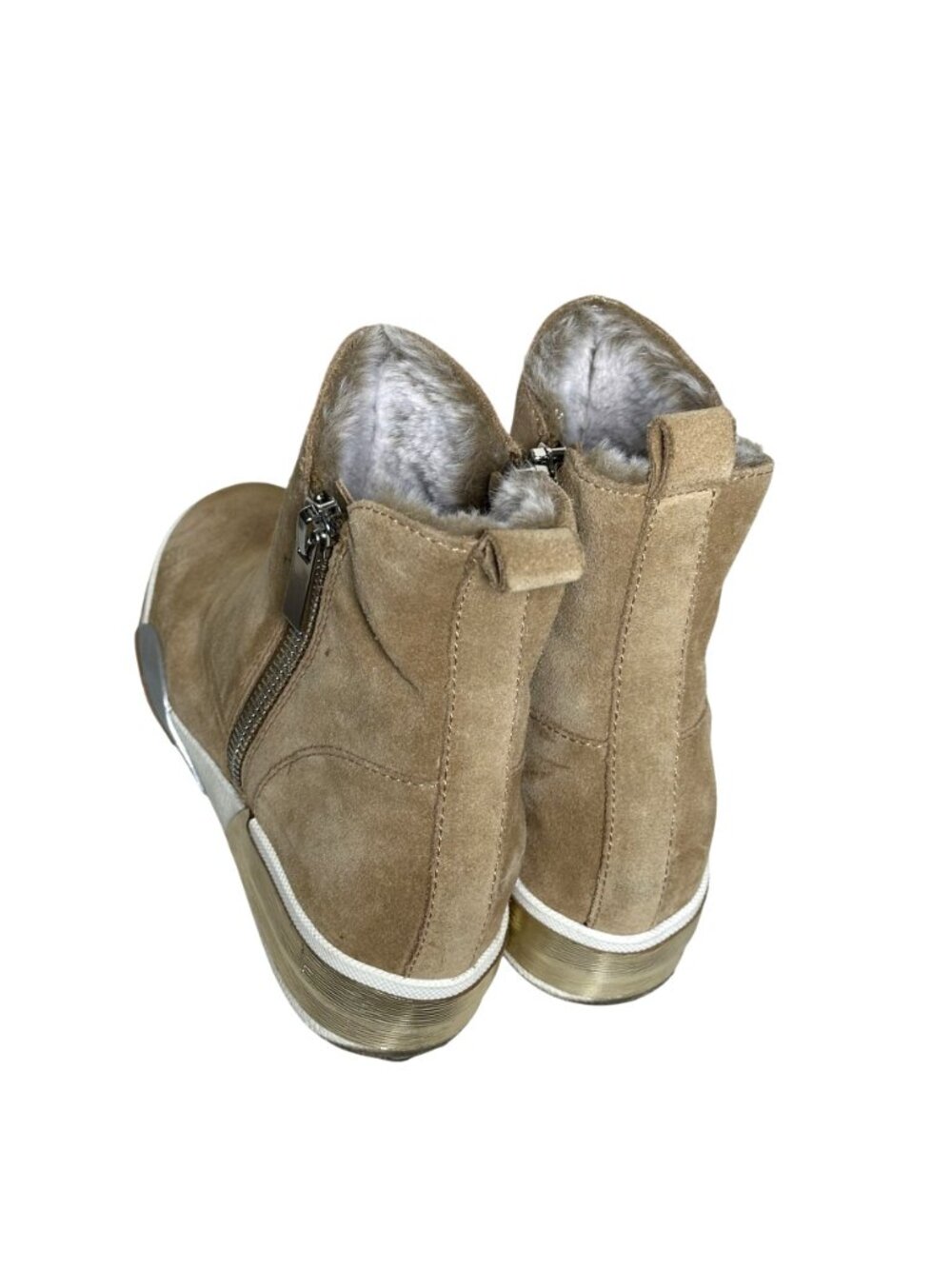 Dolce Vita womens Zelma Sneaker, Cashew 8 US Fur Lined Double Zip Ankle Boots - Picture 3 of 9